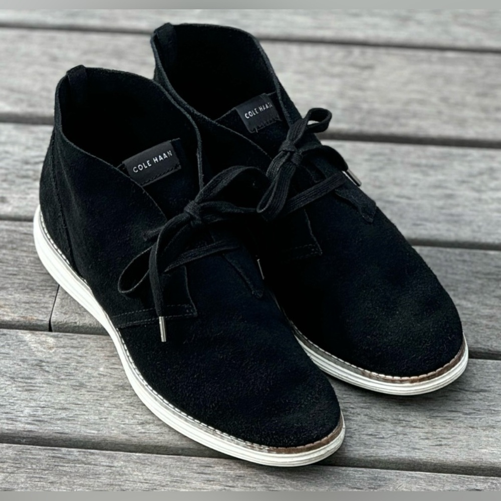 Cole Haan Lace Up Leather Ankle Boots
